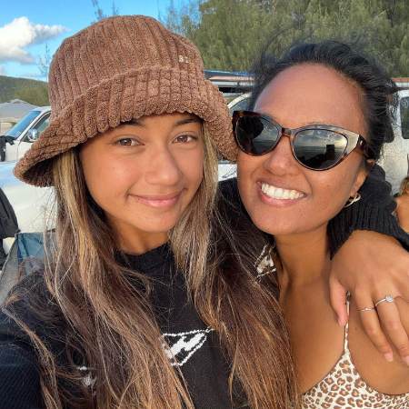 Lilliana Bowrey with her mother.